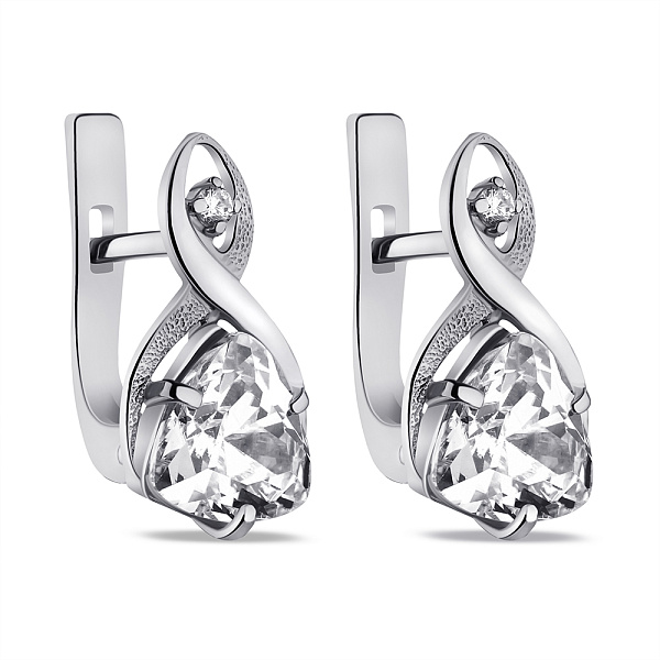 Серебряные серьги с фианитами (арт. 7502/612сп) – изображение 1