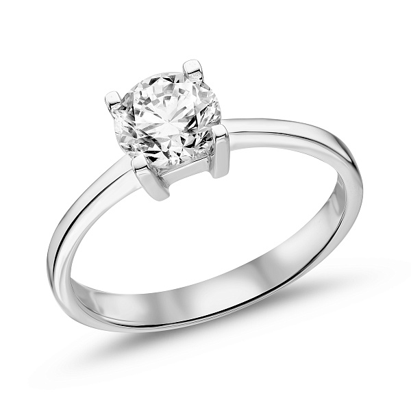 Кольцо из белого золота с бриллиантом (арт. 1192221202) – изображение 1