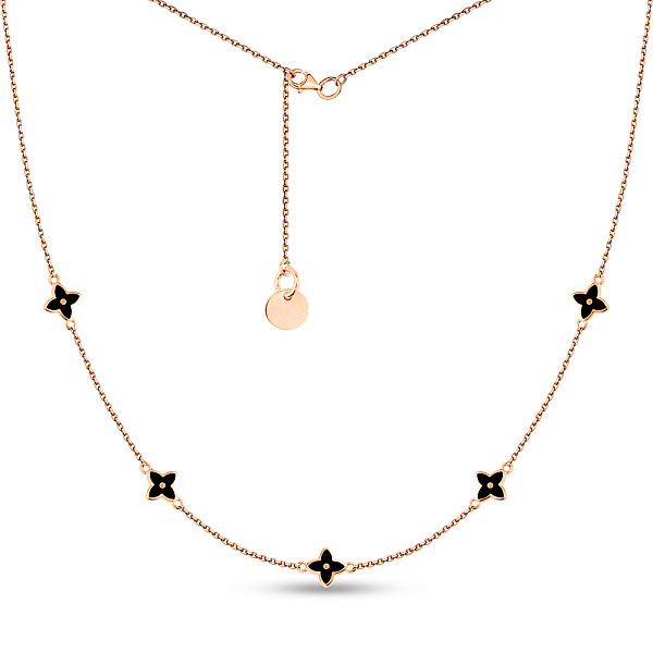 Кольє з червоного золота з емаллю (арт. 200035Д) – зображення 2