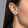 Серьги из красного золота Цветочки с фианитами (арт. 110004) – изображение 2