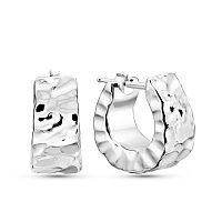 Сережки-кільця з білого золота Francelli (арт. 1091862/15б)
