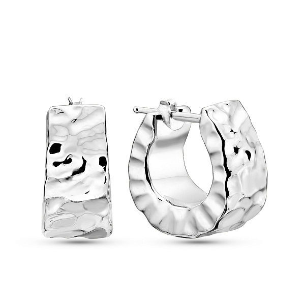 Серьги-кольца из белого золота Francelli (арт. 1091862/15б) – изображение 1
