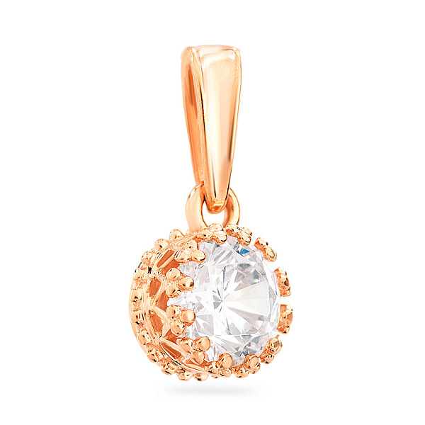 Золотая подвеска с фианитом (арт. 440375) – изображение 1