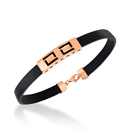 Браслет з каучука з золотими вставками (арт. 325812)