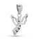 Срібний кулон Янгол з фіанітами (арт. 7503/4389) – зображення 1
