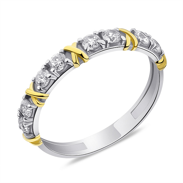 Серебряное кольцо с желтым родированием (арт. 7501/2097) – изображение 1