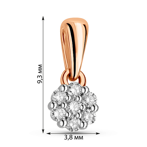 Золотий кулон з діамантами (арт. П011017005) – зображення 4