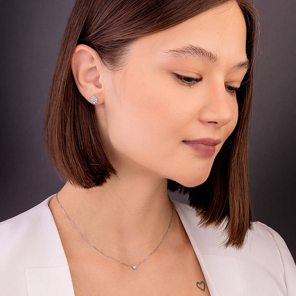 Золоте кольє з діамантом (арт. Ц011694010б) – зображення 4