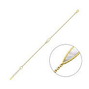 Фото Браслет из желтого золота Francelli с перламутром (арт. 326835жп)