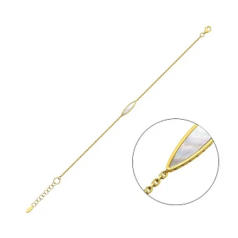 Браслет з жовтого золота Francelli з перламутром (арт. 326835жп)