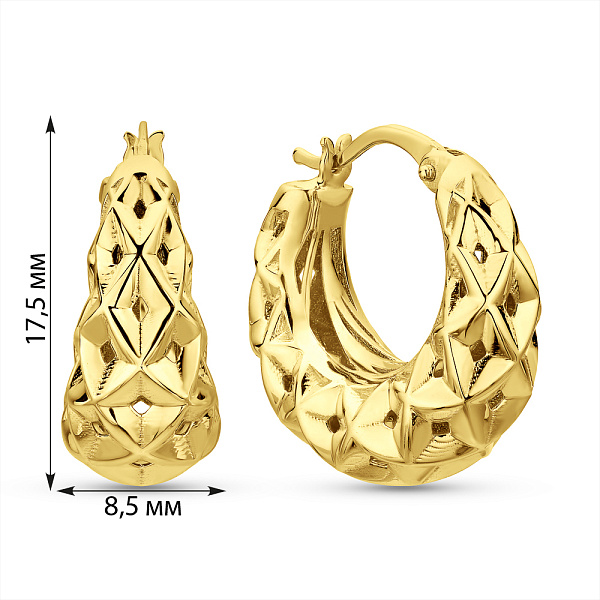 Серьги из желтого золота (арт. 1091932ж) – изображение 3
