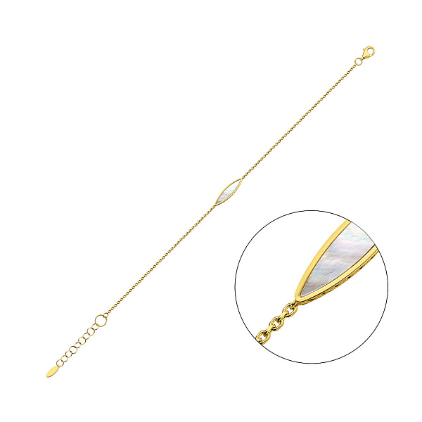 Браслет з жовтого золота Francelli з перламутром (арт. 326835жп) – зображення 1