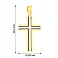Золота підвіска-хрестик (арт. 440549ж) – зображення 2