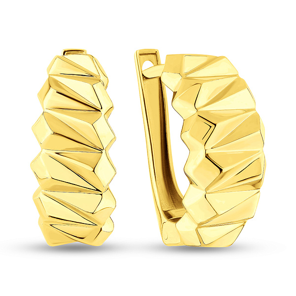 Серьги из желтого золота без камней (арт. 1091301ж) – изображение 1