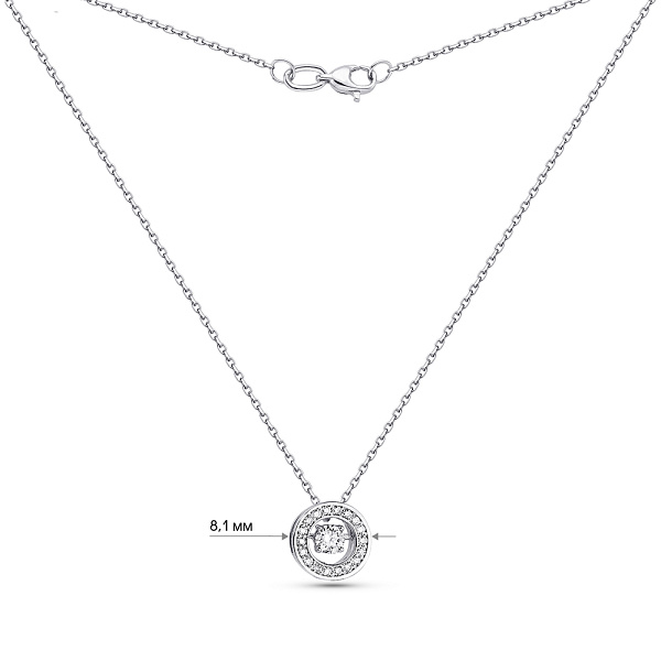 Золоте кольє з танцюючим діамантом (арт. 7109775202) – зображення 5