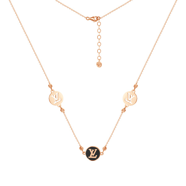 Колье из красного золота с черной эмалью (арт. 351506еч) – изображение 2