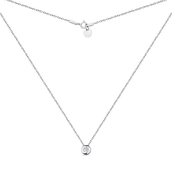 Кольє срібне з фіанітом (арт. 7507/1063/2) – зображення 2