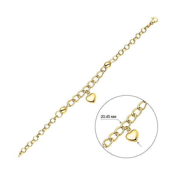 Браслет "Ланки" із жовтого золота без каміння (арт. 325378жП1) – зображення 2