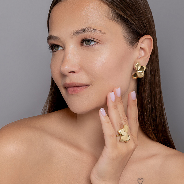 Сережки Francelli з жовтого золота (арт. 111420жм) – зображення 4