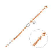 Браслет з червоного золота з підвіскою (арт. 3261329кбП1)