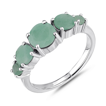 Серебряное кольцо с изумрудами (арт. 7501/1803493Изм)