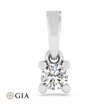 Золотой кулон с бриллиантом (арт. П01116204046б)