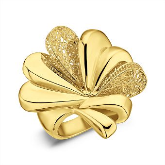 Широкое кольцо из желтого золота Francelli (арт. е156699ж)