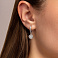 Золотые серьги-подвески с бриллиантами (арт. 2191448202) – изображение 2