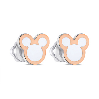 Серьги-пусеты из серебра с эмалью (арт. 7218/775ебcю)