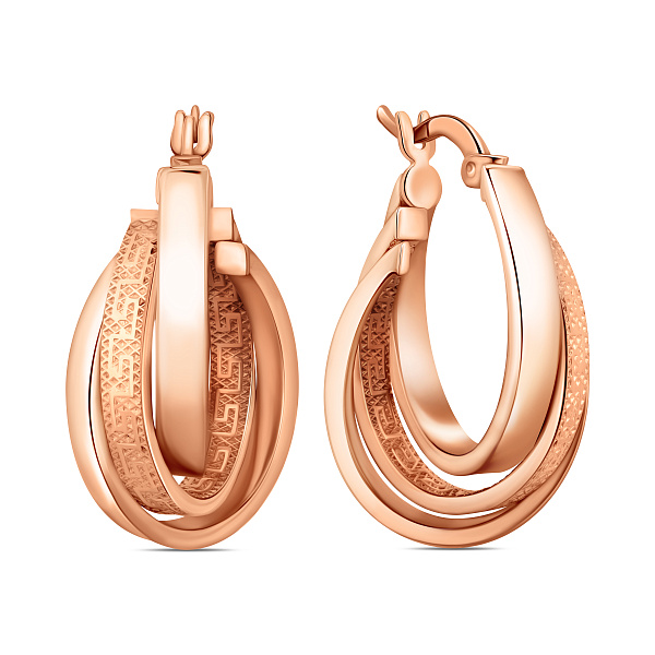 Золотые серьги-конго (арт. 105206/25) – изображение 1