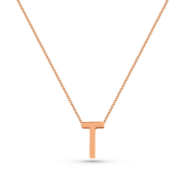 Кольє з червоного золота Літера Т (арт. 360169/2) – зображення 1