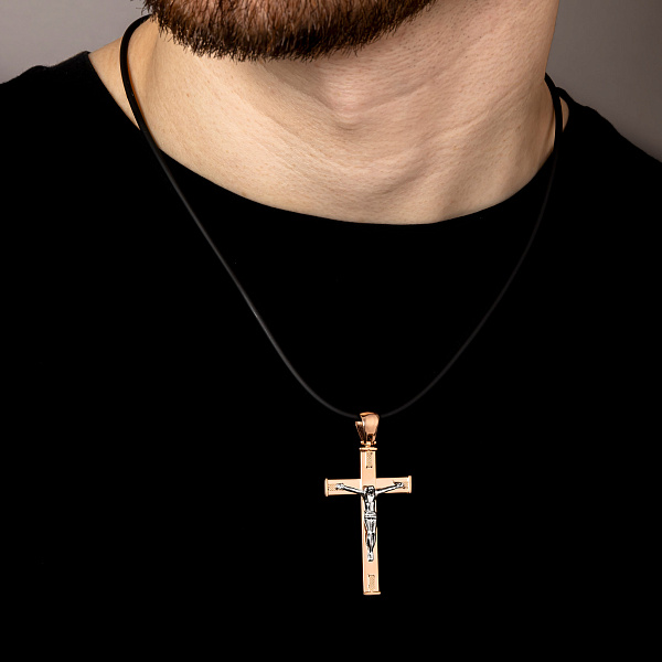 Золотой крестик с распятием (арт. 500716) – изображение 2