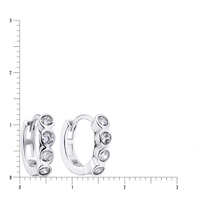 Срібні сережки з фіанітами (арт. 7502/3160)