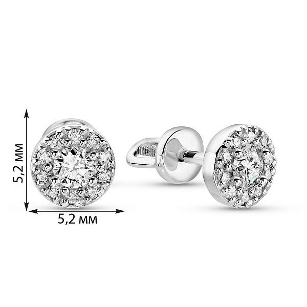 Золотые серьги с бриллиантами (арт. 2109848202) – изображение 2