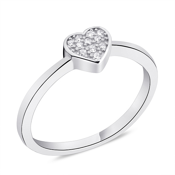 Срібна каблучка з розсипом фіанітів (арт. 7501/2633) – зображення 1