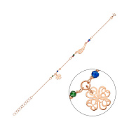 Браслет из красного золота с фианитами (арт. 326961цв)