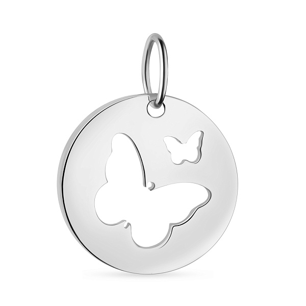 Золотая подвеска "Бабочки" без камней (арт. 424463б) – изображение 1