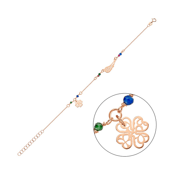 Браслет из красного золота с фианитами (арт. 326961цв) – изображение 1