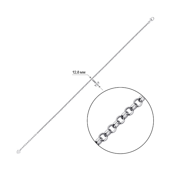 Браслет на ногу Якір зі срібла (арт. 7509/4005н) – зображення 2