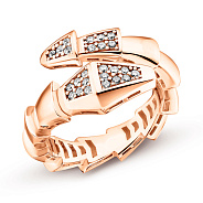 Золотое кольцо с фианитами (арт. 155517)