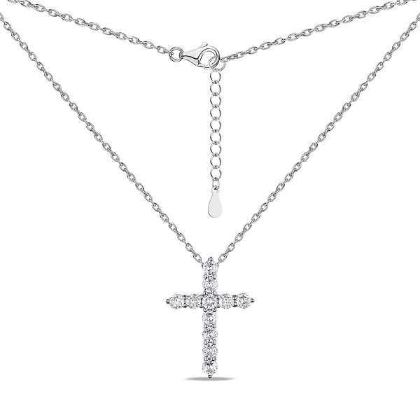 Колье из серебра Крестик с фианитами (арт. 7507/1688) – изображение 2