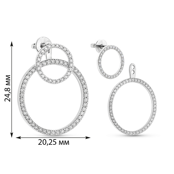 Золоті сережки з діамантами (арт. Т011900070б) – зображення 5