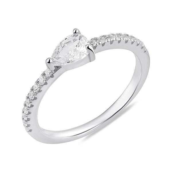 Серебряное кольцо с дорожкой из фианитов (арт. 7501/7065) – изображение 1