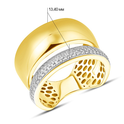 Двойное кольцо Francelli из желтого золота  (арт. е154961ж)