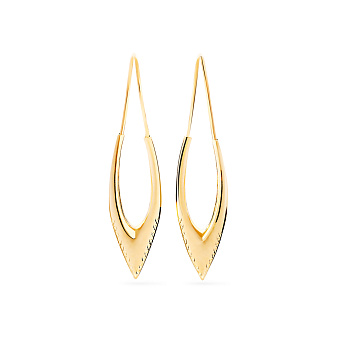 Фото Сережки з жовтого золота без каміння (арт. 100004/1ж)