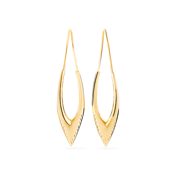 Сережки з жовтого золота без каміння (арт. 100004/1ж) – зображення 1