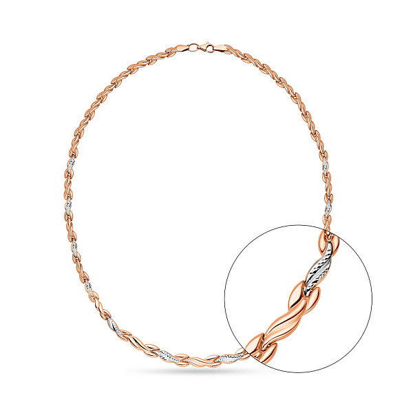 Золоте кольє з родіюванням (арт. 370064р) – зображення 1