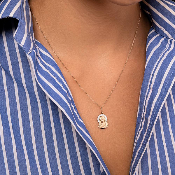 Ладанка из комбинированного золота (арт. 440787) – изображение 2