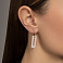 Сережки прямоугольники из белого золота (арт. 107591б) – изображение 2