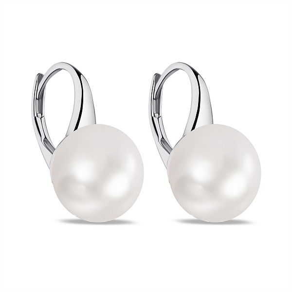 Серебряные серьги с жемчугом  (арт. 7502/2972/3жб) – изображение 1